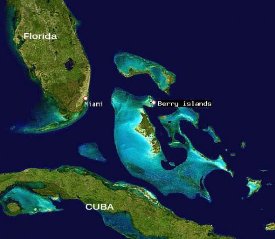 MAP Miami to Berry Islands Public Domain Nasa