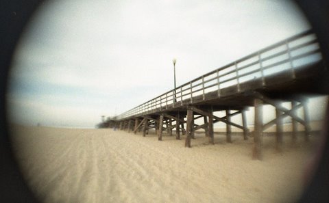 Flipped Lens--Seal Beach Pier